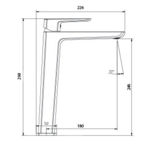 Kích thước vòi chậu lavabo nóng lạnh Paul Schmitt PA018FH