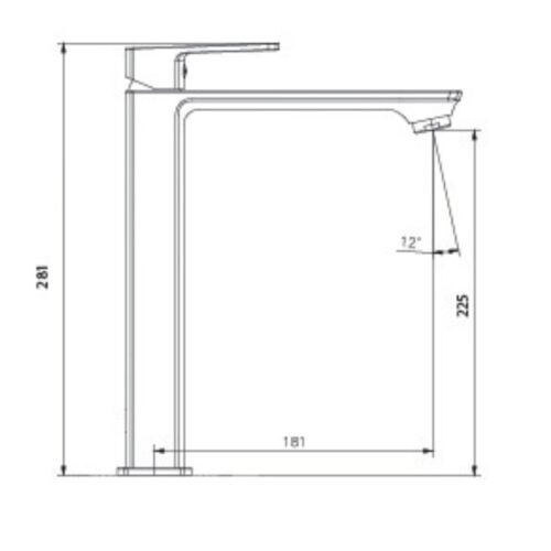 Kích thước vòi chậu lavabo nóng lạnh Paul Schmitt PA019FH