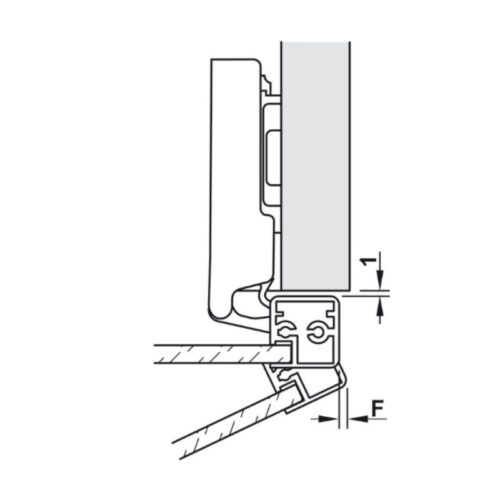 Thiết kế bản lề Metalla SM 110º trùm nửa Hafele 315.26.711