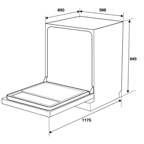 Hình ảnh máy rửa bát độc lập Hafele HDW-F6051S 538.21.370