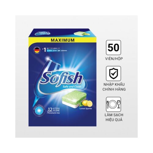 Viên rửa bát Sofish maximum 50 viên