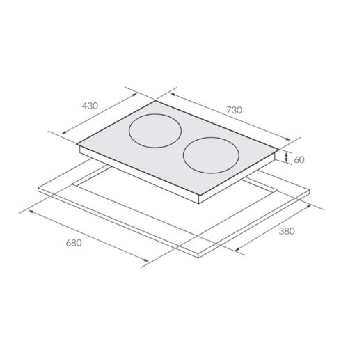 Kích thước bếp từ Canzy CZ-56R