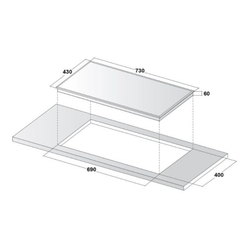 Kích thước bếp từ Canzy CZ-288