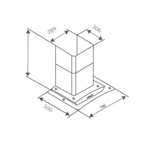 Kích thước máy hút mùi Canzy CZ 3970Q