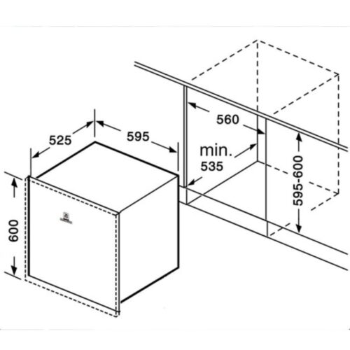 Kích thước máy rửa bát bán âm Richborn RDS6060MUS