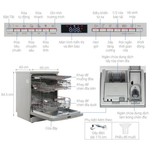 Đặc điểm máy rửa bát độc lập Bosch SMS6ECI11E Serie 6