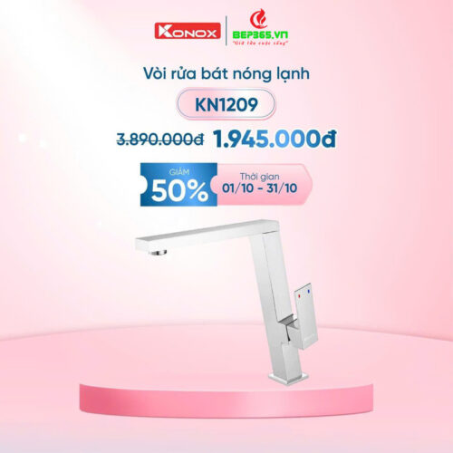 Khuyến mãi vòi rửa bát nóng lạnh Konox KN1209