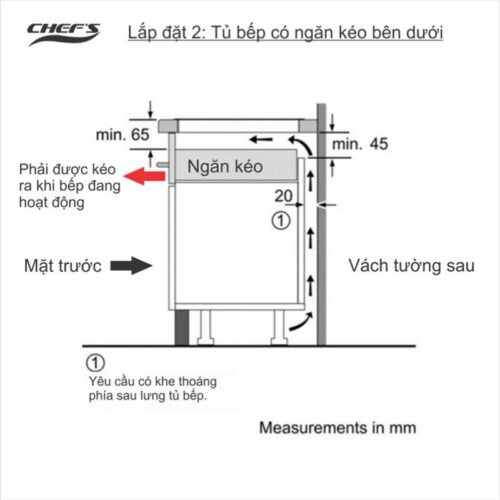 Lắp đặt bếp từ đôi Chefs EH-DIH668 lắp âm