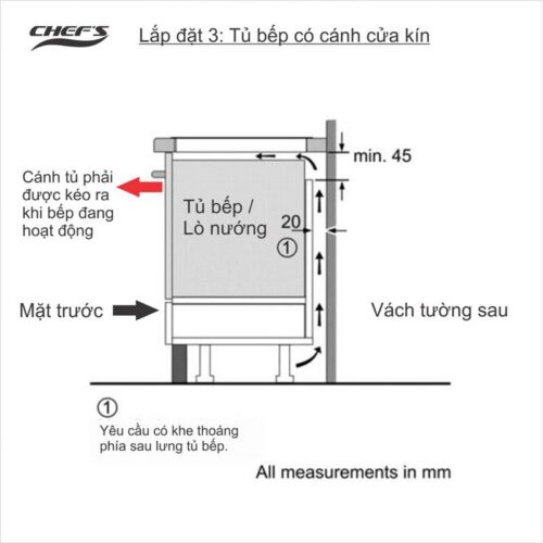 Lắp đặt bếp từ đôi Chefs EH-DIH668 lắp âm