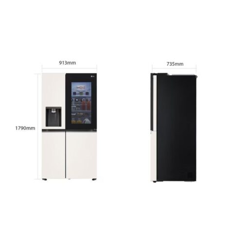 Kích thước tủ lạnh 2 cánh side by side 635 lít LG GR-X257BG AEPPEVN