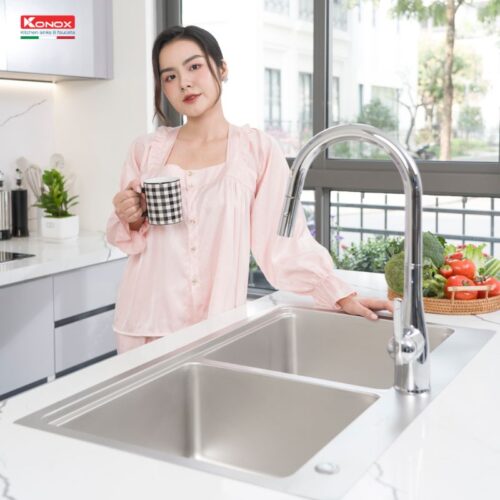 Ảnh chậu rửa bát chống xước Konox Top Mount Sink KN8651TD Dekor Basic