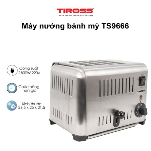 Ảnh lò nướng điện (kẹp nhảy 4 lát) Tiross TS9666