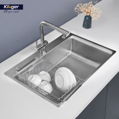 Ảnh thực tế chậu rửa bát 1 hố Kluger KF8121S-S75