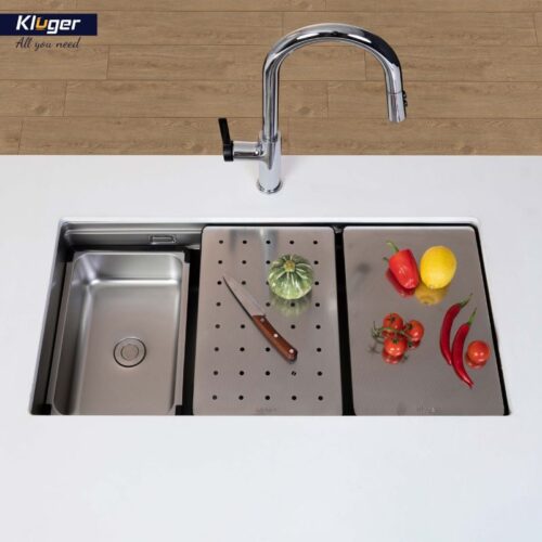 Ảnh thực tế chậu rửa nhỏ inox Kluger KSWB-401FS