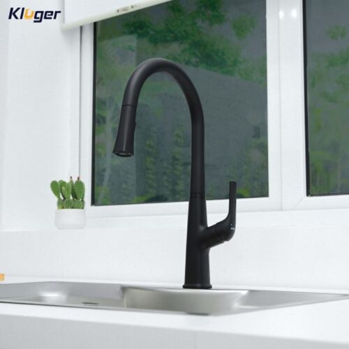 Ảnh vòi rửa bát nóng lạnh Kluger KLF0002B có dây rút