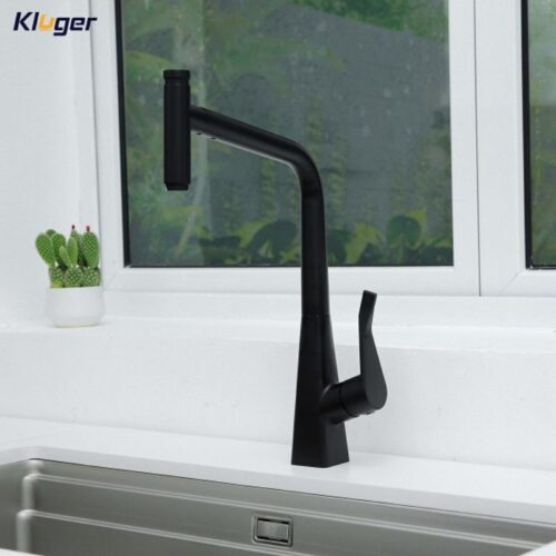 Ảnh vòi rửa bát nóng lạnh Kluger KLF0016B có dây rút