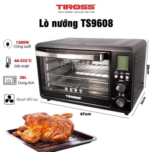 Hình ảnh lò nướng điện Tiross 28L TS9608