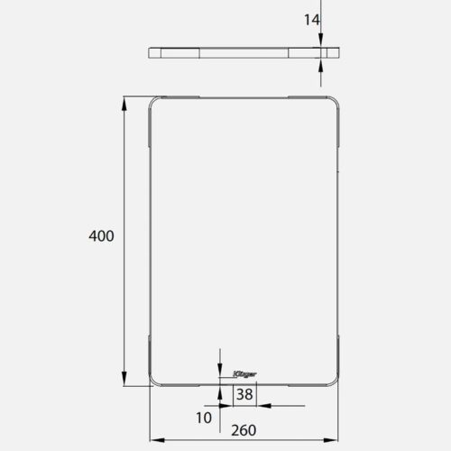 Kích thước thớt inox Kluger KCB-121FB