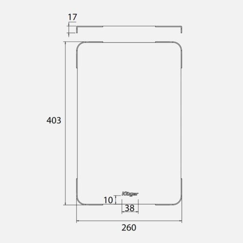 Kích thước thớt inox Kluger KCB-122FS