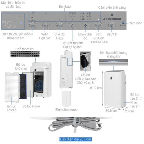 Thông số máy lọc không khí Sharp KI-N50V-W