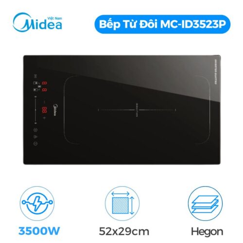 Bếp điện từ đôi Midea MC-ID3523P lắp âm