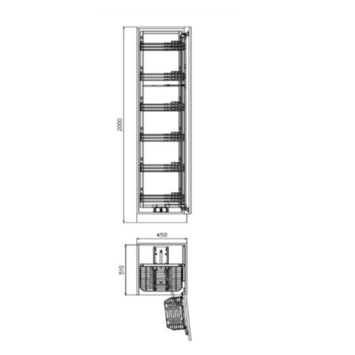 Chi tiết tủ đồ khô nan dẹt SUS304 cánh mở GrandX XPR.450S