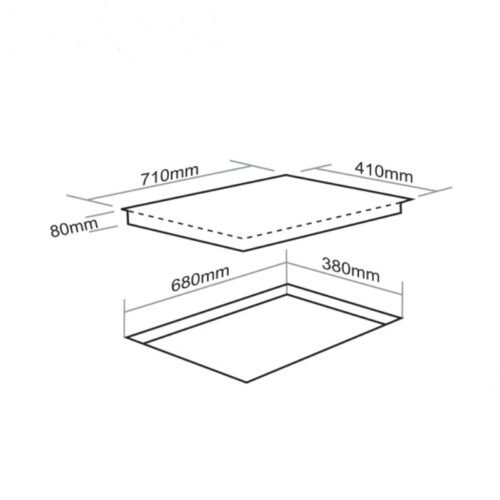 Kích thước bếp từ Faster FS 299HI 2 vùng nấu lắp âm