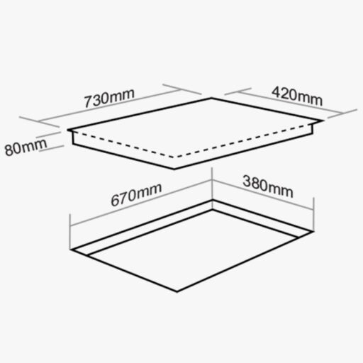 Kích thước bếp từ Faster FS 836G