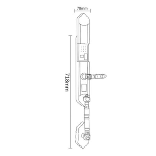 Kích thước khóa điện tử Hyundai HY-SLC8820 BRONZE